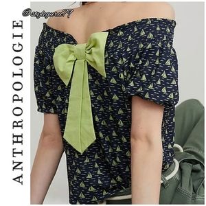 NWT, Anthropologie, SAIL BOAT BOW-BACK TOP